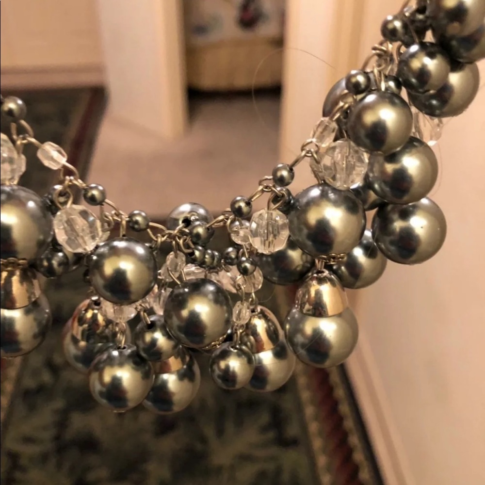 Silver And Clear Bead Necklace - Picture 4 of 5